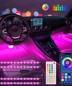 Interior Car Lights Keepsmile Car Accessories APP Control with Remote Music Sync Color Change RGB Under Dash Car Lighting with Charger 12V LED Lights Running Board Lights