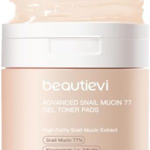Beautievi Snail Mucin 77% Toner Pads for Brightening and Hydrating Skincare | Hydrating Face Pads with Snail Secretion Filtrate, Niacinamide, Inositol, Alpha-arbutin for Dull Skin Treatment