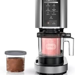 SharkNinja NC301 CREAMi 7-In-1 Ice Cream Maker with 7 Custom Frozen Treat Modes and Easy 3-Step Treat Preparation, Cloud Silver (Renewed): Home & Kitchen