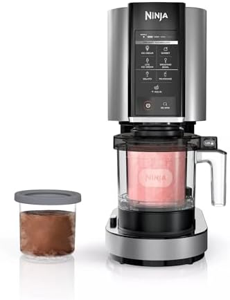 SharkNinja NC301 CREAMi 7-In-1 Ice Cream Maker with 7 Custom Frozen Treat Modes and Easy 3-Step Treat Preparation, Cloud Silver (Renewed): Home & Kitchen