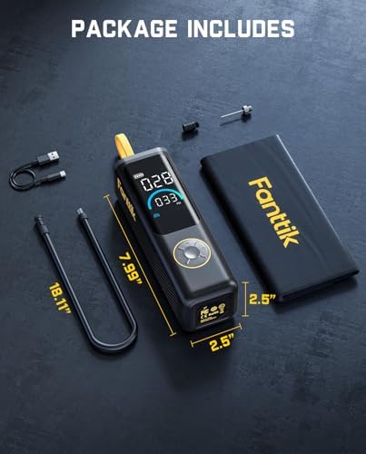 Fanttik X9 APEX Portable Air Compressor for Car Tires, 35s Fast Inflation | 150PSI Cordless Tire Inflator with Light and Power Bank, Handed Inflator for SUV, Sedan, Motorcycle, Bike, Ball, Black : Automotive - Image 9