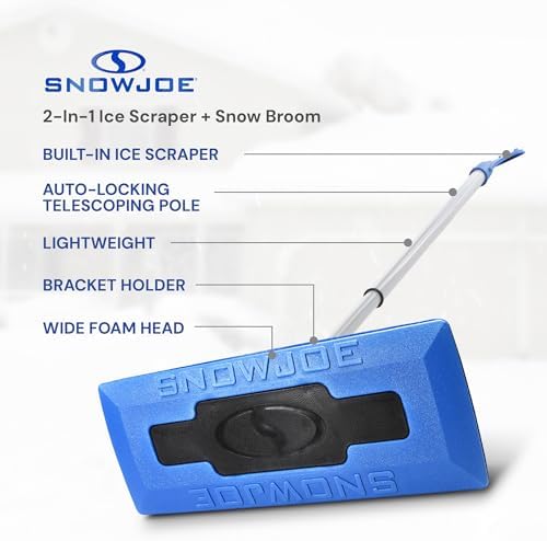 Snow Joe 18" Telescoping Snow Broom & Ice Scraper for Car Windows, No-Scratch Foam Brush - Long and Extendable Ice Removal Tool for Window and Windshield - Automotive Cleaning Accessories, SJBLZD - Image 3