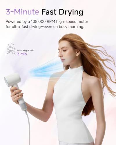 Laifen SE 2 Diffuser Hair Dryer for Women, 21.5m/s Air Speed, Matte White | Frizz Control, Heat Protection, Perfect for Sleek Styling, Diffuser for Curling & Wavy Hair, 5 Modes & 2 Airspeeds, Low Noise : Beauty & Personal Care - Image 2
