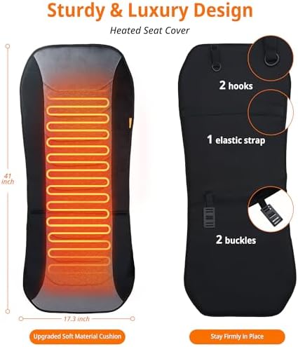 Heated Seat Cover with Fast Heat & Plush Fabric - Image 7