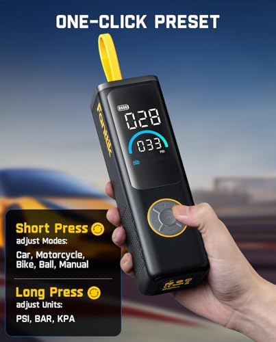 Fanttik X9 APEX Portable Air Compressor for Car Tires, 35s Fast Inflation | 150PSI Cordless Tire Inflator with Light and Power Bank, Handed Inflator for SUV, Sedan, Motorcycle, Bike, Ball, Black : Automotive - Image 8