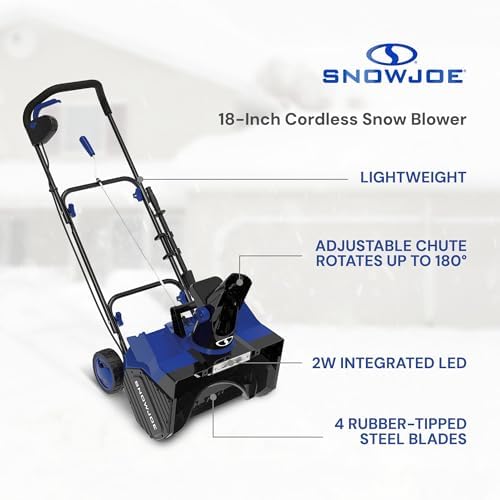 Snow Joe 48V Cordless Snow Blower Kit w/2x 4Ah Batteries, 24V-X2-SB18 - Image 5