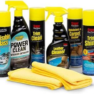 Stoner Car Care 8-Piece Interior Detailing Kit, 99056 | Includes carpet, leather, trim and glass cleaners, Power Clean and 2 microfiber towels : Automotive