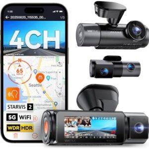 Vantrue N5S 4 Channel 360 Degree 2.7K Dash Cam | 2.7K+1080P*2+1440P Front and Rear Dashcam, STARVIS 2 Night Vision, 24H Parking Mode, WiFi, Voice Control, GPS,Support 1TB Max : Industrial & Scientific