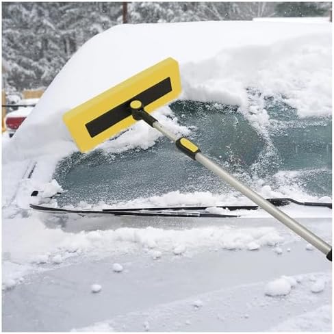 Snow Joe 2-in-1 Telescoping Snow Broom Ice Scraper w/ Foam Head, SJBLZD-PRX - Image 8