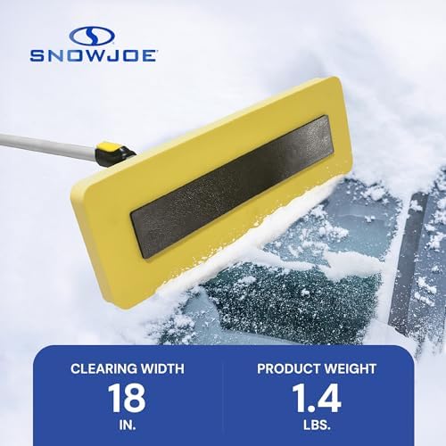 Snow Joe 2-in-1 Telescoping Snow Broom Ice Scraper w/ Foam Head, SJBLZD-PRX - Image 4