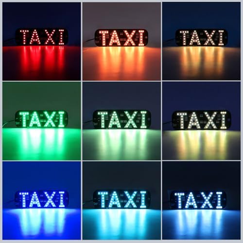 NSKANQI 1set RGB LED Sign Decor,Colorful Taxi Flashing Hook on Car Window with USB Inverter Taxi Light (RGB) : Automotive - Image 5