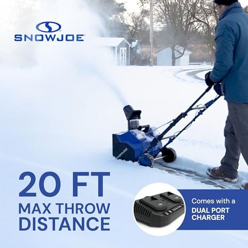 Snow Joe 48V Cordless Snow Blower Kit w/2x 4Ah Batteries, 24V-X2-SB18 - Image 4