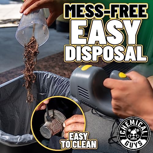 Chemical Guys EQP410 DetailVac Handheld Portable Car Vacuum, 110w 8.8amp Electric Motor, (Great for Cars, Trucks, SUVs, Motorcycles, RVs, Home, Pets, Kids, Office, and On The Go) Gray : Automotive - Image 7