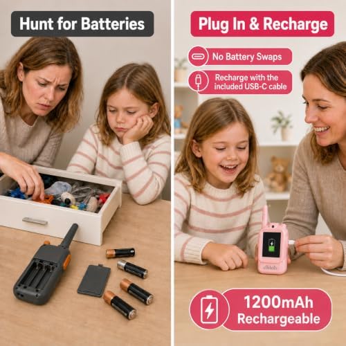 Video Walkie Talkies for Kids, 2 Pack Rechargeable with Screen - Image 4