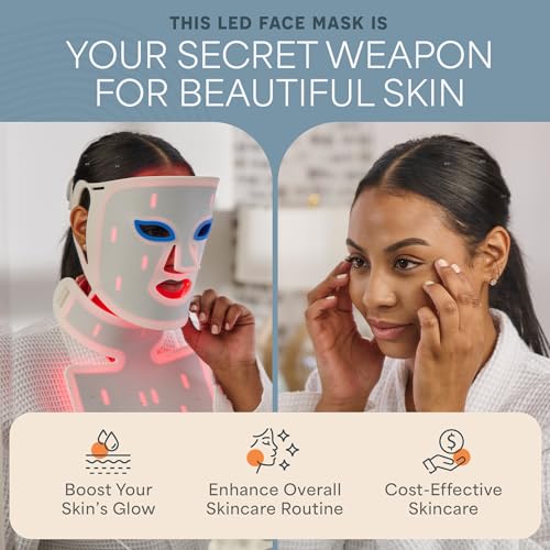 LifePro Revitaglow Red Light Therapy Mask - Triple Chip LED Face Mask | Red Light Therapy for Face - 3 to 5 Modes Red & Blue LED Face Mask -For Daily Skin Wellness and Comfort : Health & Household - Image 2