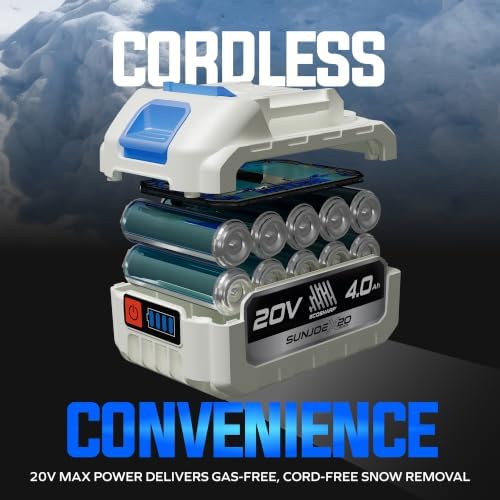 Snow Joe 20V Cordless Electric Snow Shovel Kit, X20-SNOW-4AX2 - Image 4