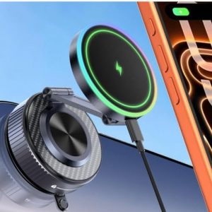 Visnfa 15W MagSafe Car Mount Charger with Vacuum Suction
