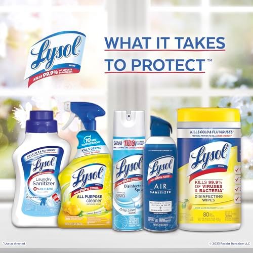 Lysol Disinfectant Spray & Air Sanitizer, Crisp Linen and White Linen, 3-Pack - Image 6