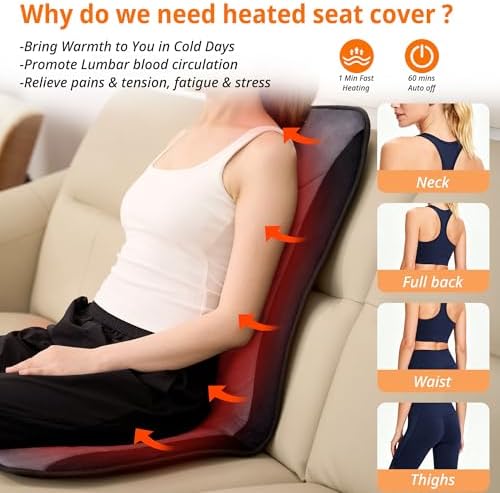 Heated Seat Cover with Fast Heat & Plush Fabric - Image 4