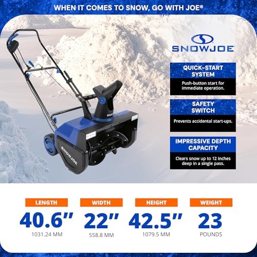 Snow Joe Corded Electric Snow Blower, 22 Clearing Path, Dual LEDs, SJ627E - Image 3
