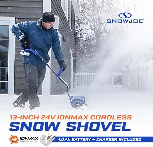 Snow Joe 24V Cordless Snow Shovel Kit with Cover and Scraper, 24V-SS13-TV1 - Image 2