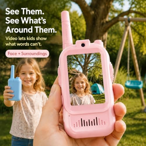 Video Walkie Talkies for Kids, 2 Pack Rechargeable with Screen - Image 5