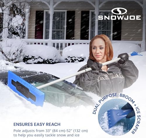 Snow Joe 18" Telescoping Snow Broom & Ice Scraper for Car Windows, No-Scratch Foam Brush - Long and Extendable Ice Removal Tool for Window and Windshield - Automotive Cleaning Accessories, SJBLZD - Image 5