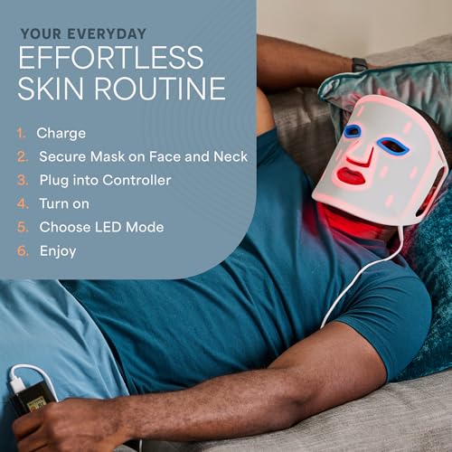 LifePro Revitaglow Red Light Therapy Mask - Triple Chip LED Face Mask | Red Light Therapy for Face - 3 to 5 Modes Red & Blue LED Face Mask -For Daily Skin Wellness and Comfort : Health & Household - Image 6